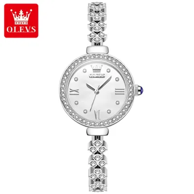 Olevs 9903 quartz watch women luxury stainless steel ultra thin dial waterproof elegant women's wristwatches