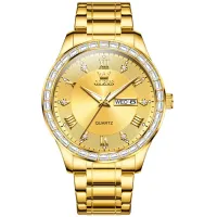 OLEVS 9906 Quartz Men's Watch Classic Fashion Men's Business Waterproof Stainless Steel Diamond dial Top Luxury Brand Men Watch