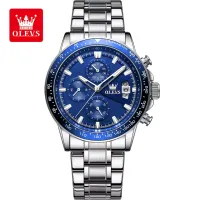 OLEVS TY705 Exclusive Design Men's Multifunctional Chronograph Quartz Watch - RoyalBlue & Silver