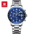 OLEVS TY705 Exclusive Design Men's Multifunctional Chronograph Quartz Watch - RoyalBlue & Silver