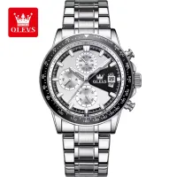 OLEVS TY705 Exclusive Design Men's Multifunctional Chronograph Quartz Watch - Silver