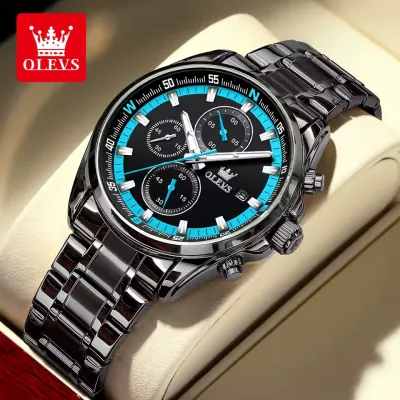 OLEVS TY713 Men's Multifunctional Chronograph Quartz Watch - RoyalBlue & Black