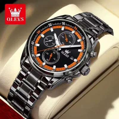 OLEVS TY713 Men's Multifunctional Chronograph Quartz Watch - Red & Black