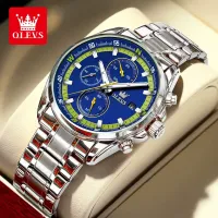 OLEVS TY713 Men's Multifunctional Chronograph Quartz Watch - RoyalBlue & Silver