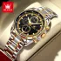 OLEVS TY713 Men's Multifunctional Chronograph Quartz Watch - Black & Silver & Golden