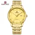 NAVIFORCE 9228 Fashion Wild Watch for Lover Stainless Steel Band Date Display Male Wristwatch Quartz Water Resistant Business Clock - NF9228G_Golden