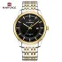 NAVIFORCE 9228 Fashion Wild Watch for Lover Stainless Steel Band Date Display Male Wristwatch Quartz Water Resistant Business Clock - NF9228G_SilverGoldenBlack
