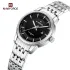 NAVIFORCE 9228 Fashion Wild Watch for Lover Stainless Steel Band Date Display Female Wristwatch Quartz Water Resistant Business Clock - NF9228L_SilverBlack