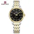 NAVIFORCE 9228 Fashion Wild Watch for Lover Stainless Steel Band Date Display Female Wristwatch Quartz Water Resistant Business Clock - NF9228L_SilverGoldenBlack