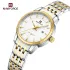 NAVIFORCE 9228 Fashion Wild Watch for Lover Stainless Steel Band Date Display Female Wristwatch Quartz Water Resistant Business Clock - NF9228L_SilverGoldenWhite
