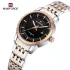 NAVIFORCE 9228 Fashion Wild Watch for Lover Stainless Steel Band Date Display Female Wristwatch Quartz Water Resistant Business Clock - NF9228L_SilverRoseGoldBlack