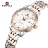 NAVIFORCE 9228 Fashion Wild Watch for Lover Stainless Steel Band Date Display Female Wristwatch Quartz Water Resistant Business Clock - NF9228L_SilverRoseGoldWhite